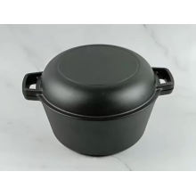 New Design Pre-seasoned casserole cast iron double dutch oven